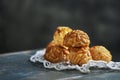 Panellets, typical confection of Catalonia, Spain Royalty Free Stock Photo