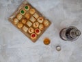 Panellets, A Typical Pastry Of Catalonia, Spain, In All Saints Holiday Royalty Free Stock Photo