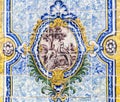 Panels of polychromatic tiles of the 19th century