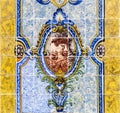 Panels of polychromatic tiles of the 19th century
