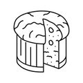 panettone bread italian cuisine line icon vector illustration