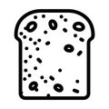 panettone bread italian cuisine line icon vector illustration