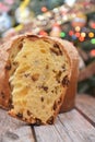Panettone christmas traditional italian pie for celebration and party