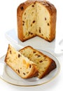 Panettone, italian christmas bread Royalty Free Stock Photo