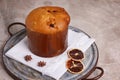 Panettone - sweet bread loaf for Christmas