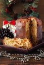 Panettone - sweet bread loaf traditional for Christmas and New