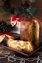 Panettone - sweet bread loaf traditional for Christmas and New