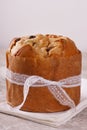 Panettone sweet bread loaf traditional for Christmas