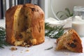 Panettone, traditional italian Christmas cake