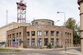 Historical bank building in Panevezys, Lithuania Royalty Free Stock Photo