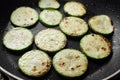 Panfried green zucchini Royalty Free Stock Photo