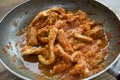 Panful of roman style tripe