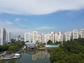Pang Sua Pond panoramic scenery in Bukit Panjang Singapore Royalty Free Stock Photo