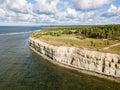 Panga coastal cliff Panga pank, north shore of Saaremaa island, near Kuressaare, Estonia. North-Estonian limestone escarpment,