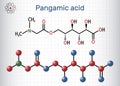 Pangamic acid, pangamate molecule. It is vitamin B15, ester derived from gluconic acid and dimethylglycine. Structural chemical