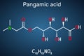 Pangamic acid, pangamate molecule. It is vitamin B15, ester derived from gluconic acid and dimethylglycine. Structural chemical