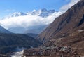 Pangboche village on the way to Everest base camp, Nepal Himalaya Royalty Free Stock Photo