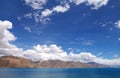 Pangong Lake and beautiful barren hillocks, HDR