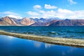 Pangong Lake in Ladakh, Jammu and Kashmir State, India