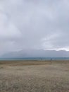 Pangong Lake Leh Ladakh mininal beauty landscape Royalty Free Stock Photo