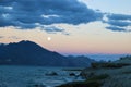 Pangong tso, lake, sunset view Royalty Free Stock Photo