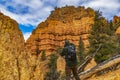 PANGUITCH, UNITED STATES - May 23, 2019: Photographer taking pictures in Red Canyon State Park, Utah