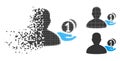 Moving Pixel Halftone Panhandler Icon