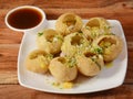 Pani puri is a famous midday snack in india