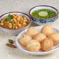 Indian breakfast Panipuri or Golgappa