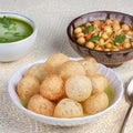 Indian breakfast Panipuri or Golgappa