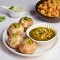 Indian breakfast Panipuri or Golgappa