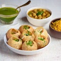 Indian breakfast Panipuri or Golgappa