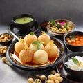 Indian breakfast Panipuri or Golgappa