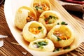 Pani Puri indian street food. Golgappe, Chat item, India. Royalty Free Stock Photo