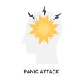 Panic attack icon concept Royalty Free Stock Photo