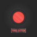 Panic button sign on black background Royalty Free Stock Photo