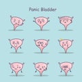 Panic cartoon bladder