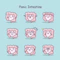 Panic cartoon intestine set