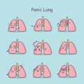 Panic cartoon Lung set