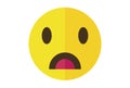 Panic colored Emote icon Emoji symbol yellow Emoticon sign art