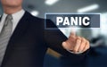 Panic pushing concept 3d illustration Royalty Free Stock Photo