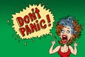 Panic funny woman