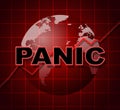 Panic Graph Represents Infograph Anxiety And Diagram Royalty Free Stock Photo