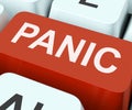 Panic Key Shows Panicky Terror Or Distress Royalty Free Stock Photo