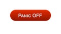 Panic off web interface button red color, internet site design, online program
