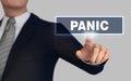panic   pushing concept 3d illustration Royalty Free Stock Photo