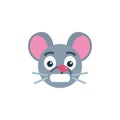 Panic rat emoticon flat icon