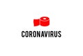 Panic shopping during coronavirus pandemic. Stop panic buying toilet paper in case of coronavirus, emergency and epidemic