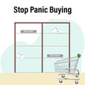 Customer in panic buying lots of food due to movement control by government Royalty Free Stock Photo