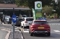 Sept 26 2021 UK Panicked motorists are causing lengthy queues at petrol stations across the UK for a third day